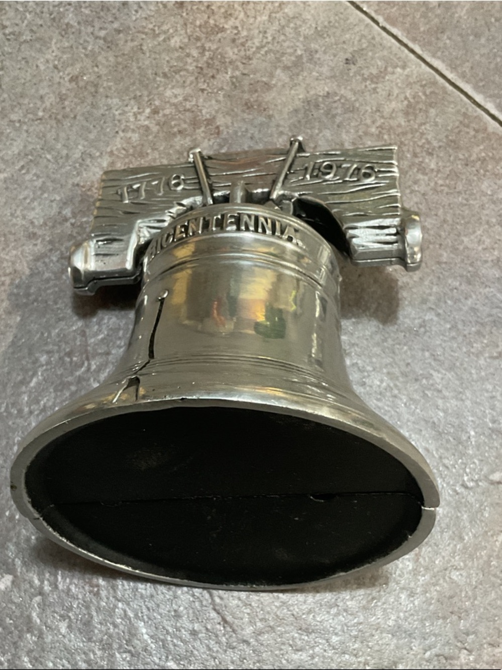 Bicentennial Decorative Liberty Bell - Silver Finish - Picture 4 of 6